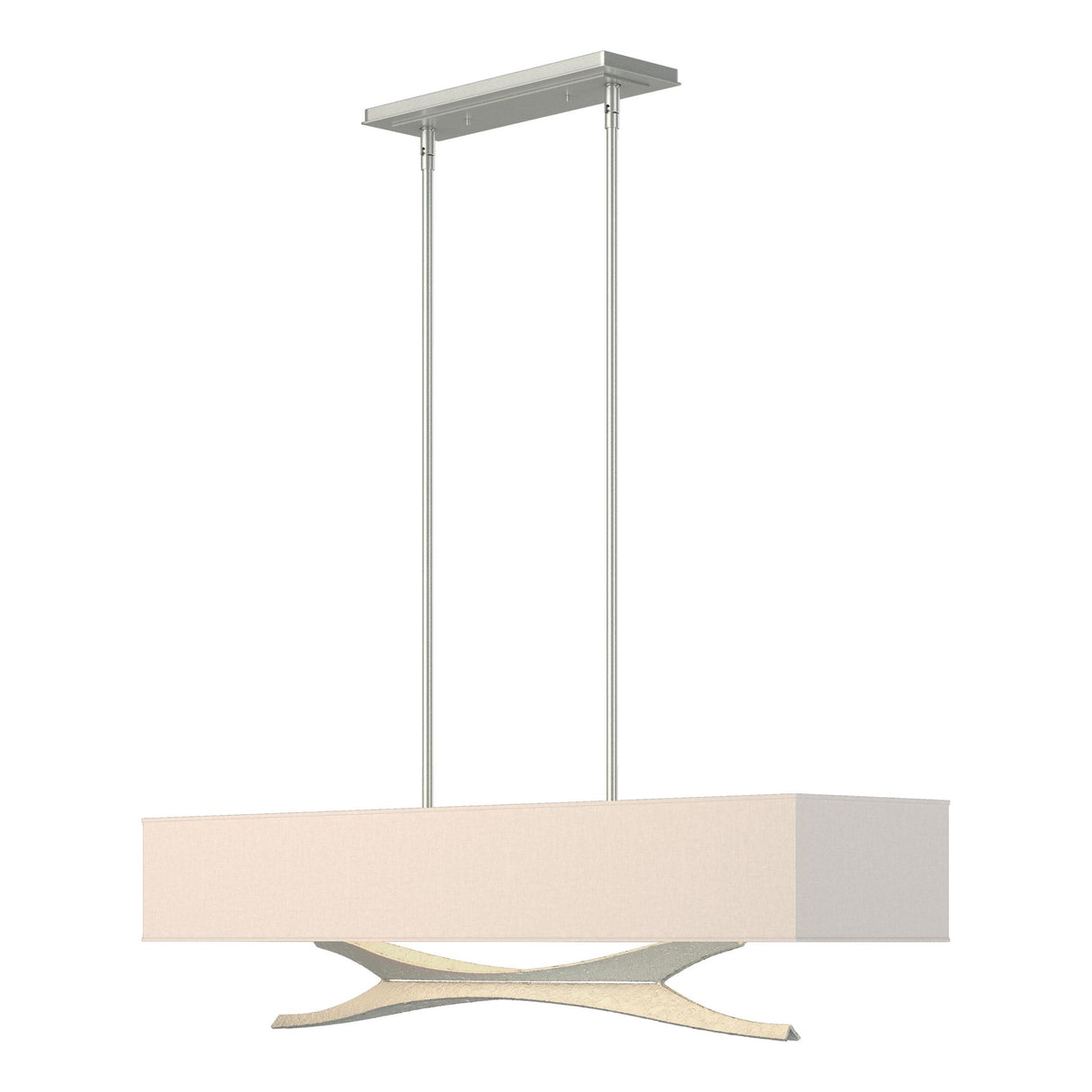 Hubbardton Forge 2013 Vintage Platinum Flax Shade (SE) Multi Moreau Pendant