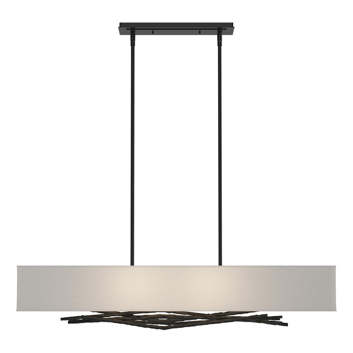 Hubbardton Forge 2011 Black Natural Anna Shade (SF) Multi Brindille Pendant
