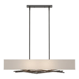 Hubbardton Forge 2011 Oil Rubbed Bronze Flax Shade (SE) Multi Brindille Pendant