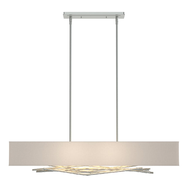 Hubbardton Forge 2011 Vintage Platinum Flax Shade (SE) Multi Brindille Pendant