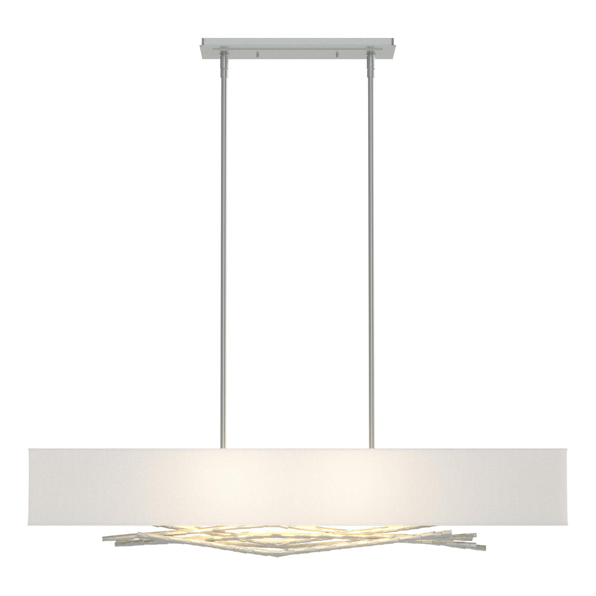 Hubbardton Forge 2011 Vintage Platinum Natural Anna Shade (SF) Multi Brindille Pendant