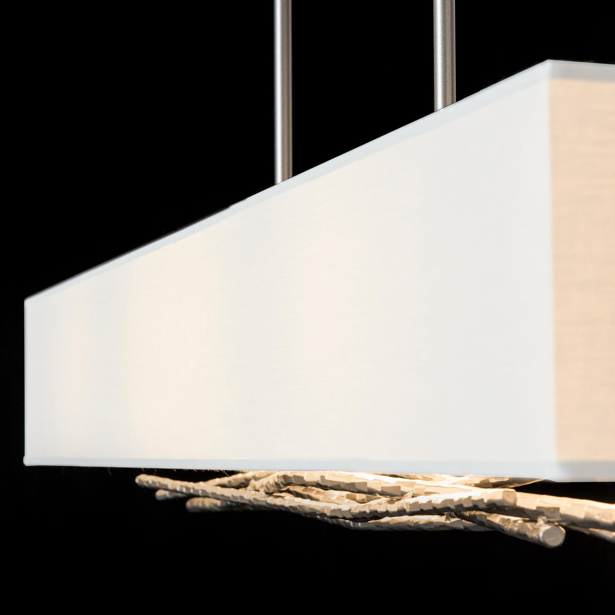 Hubbardton Forge 2011 Vintage Platinum Natural Anna Shade (SF) Multi Brindille Pendant