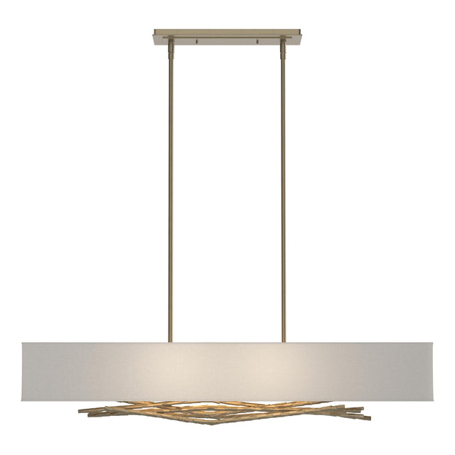 Hubbardton Forge 2011 Soft Gold Natural Anna Shade (SF) Multi Brindille Pendant