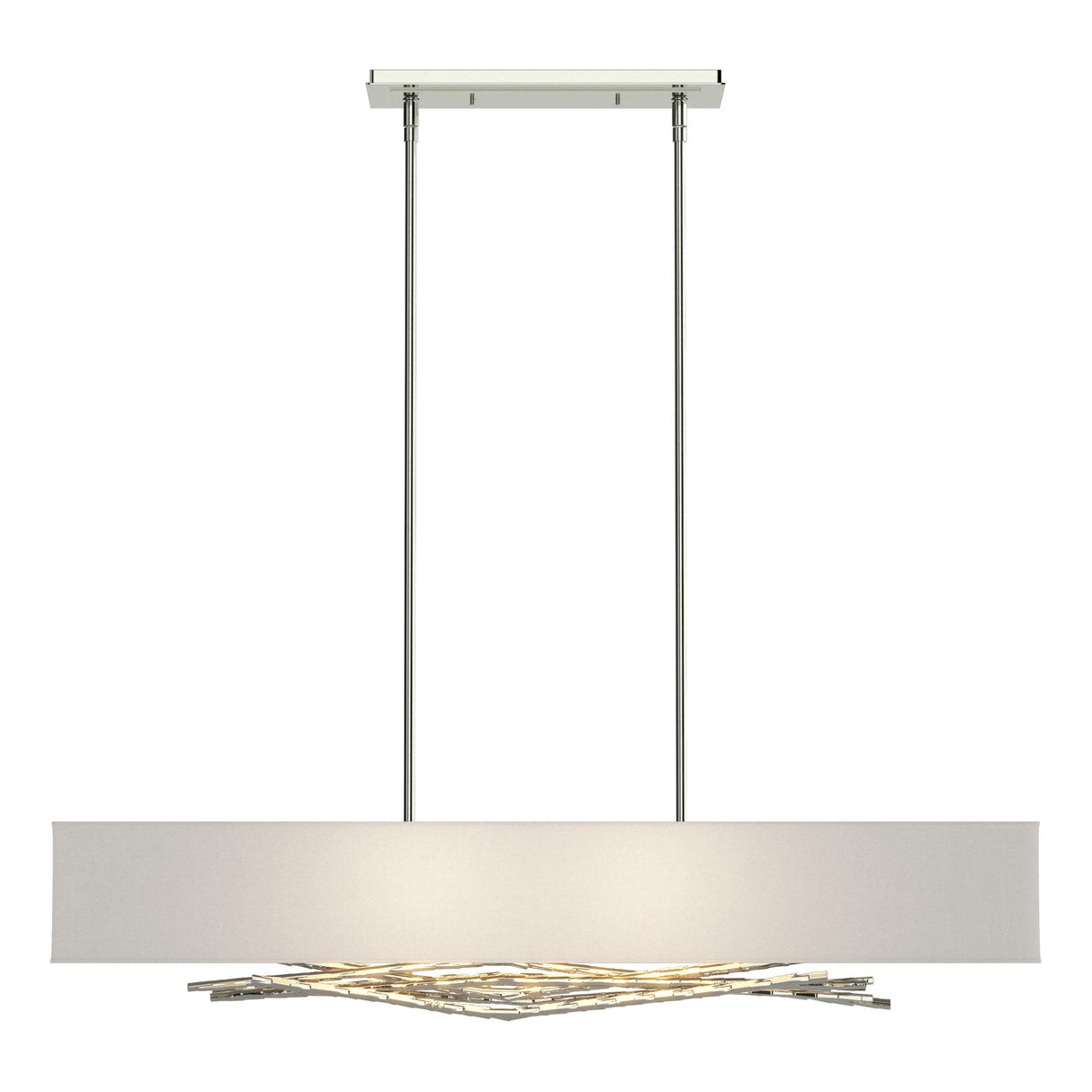 Hubbardton Forge 2011 Sterling Natural Anna Shade (SF) Multi Brindille Pendant