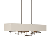 Hubbardton Forge 2013 Bronze Flax Shade (SE) Multi Cavaletti Pendant