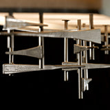 Hubbardton Forge 2013 Dark Smoke Flax Shade (SE) Multi Cavaletti Pendant