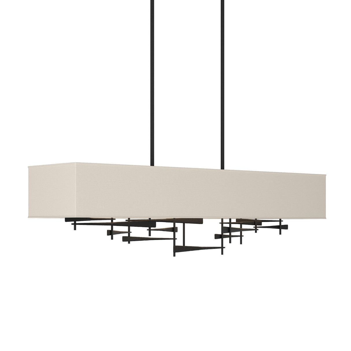 Hubbardton Forge 2013 Black Flax Shade (SE) Multi Cavaletti Pendant
