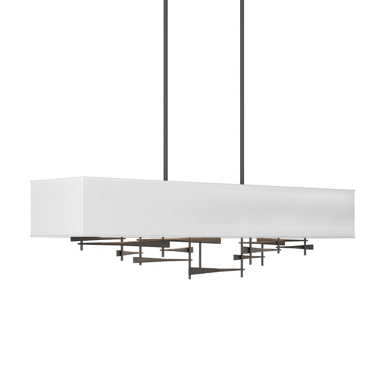 Hubbardton Forge 2013 Oil Rubbed Bronze Natural Anna Shade (SF) Multi Cavaletti Pendant