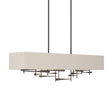 Hubbardton Forge 2013 Natural Iron Flax Shade (SE) Multi Cavaletti Pendant