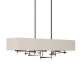 Hubbardton Forge 2013 Natural Iron Flax Shade (SE) Multi Cavaletti Pendant