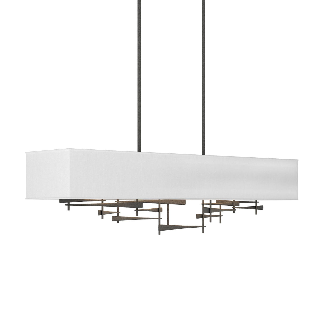 Hubbardton Forge 2013 Natural Iron Natural Anna Shade (SF) Multi Cavaletti Pendant