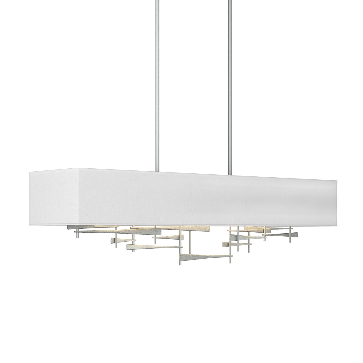 Hubbardton Forge 2013 Vintage Platinum Natural Anna Shade (SF) Multi Cavaletti Pendant
