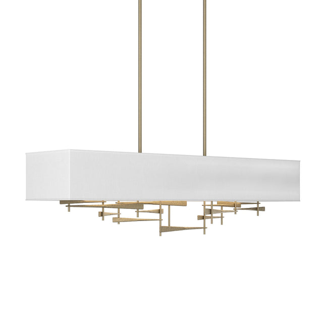 Hubbardton Forge 2013 Soft Gold Natural Anna Shade (SF) Multi Cavaletti Pendant