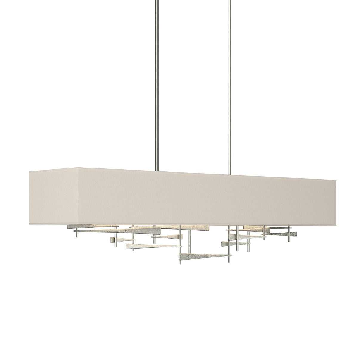 Hubbardton Forge 2013 Sterling Flax Shade (SE) Multi Cavaletti Pendant