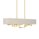 Hubbardton Forge 2013 Modern Brass Flax Shade (SE) Multi Cavaletti Pendant