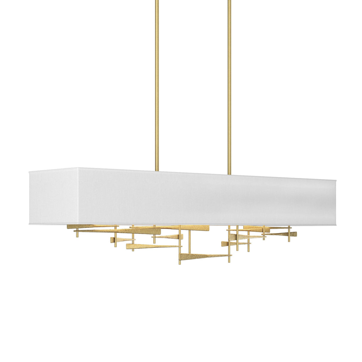 Hubbardton Forge 2013 Modern Brass Natural Anna Shade (SF) Multi Cavaletti Pendant