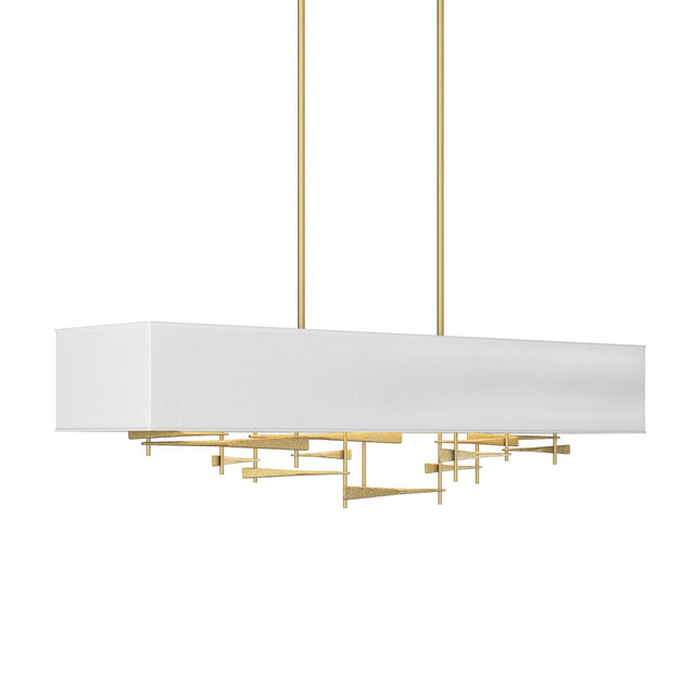 Hubbardton Forge 2013 Modern Brass Natural Anna Shade (SF) Multi Cavaletti Pendant