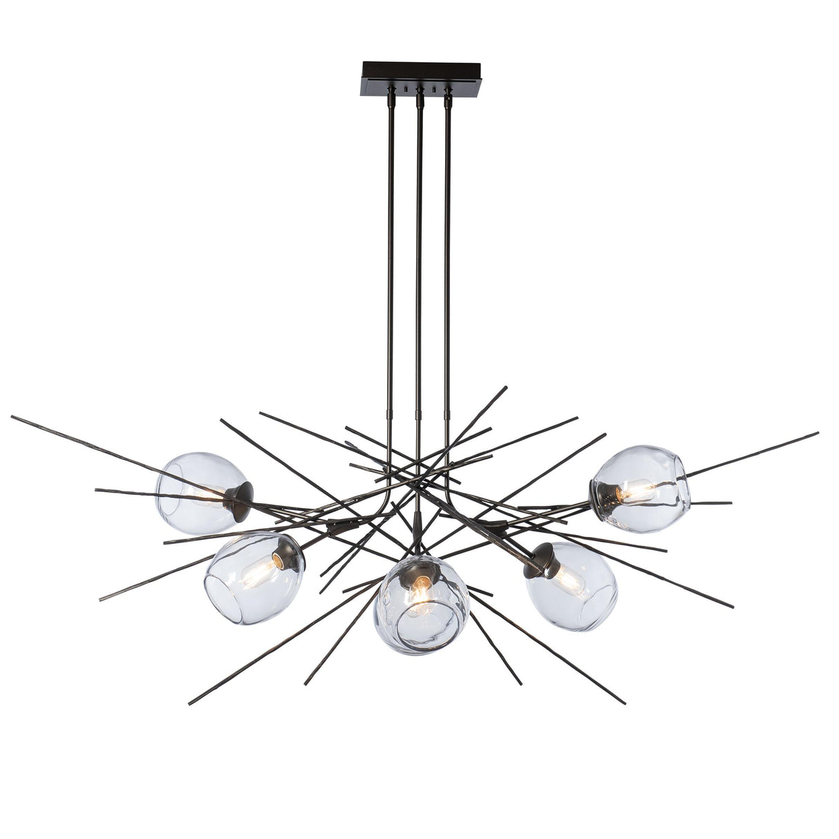 Hubbardton Forge 2018 Oil Rubbed Bronze Clear Glass (ZM) Multi Griffin Pendant