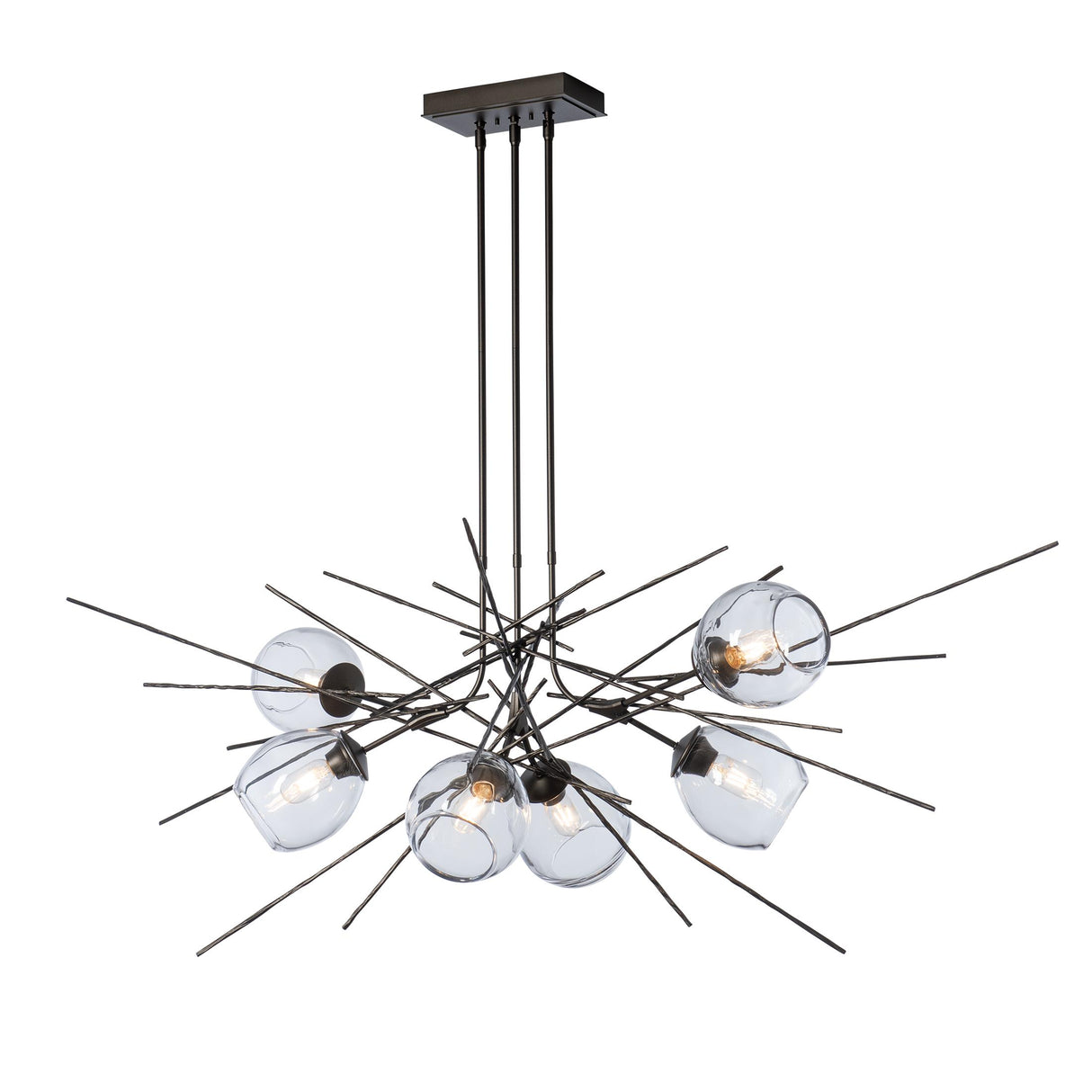 Hubbardton Forge 2018 Oil Rubbed Bronze Clear Glass (ZM) Multi Griffin Pendant