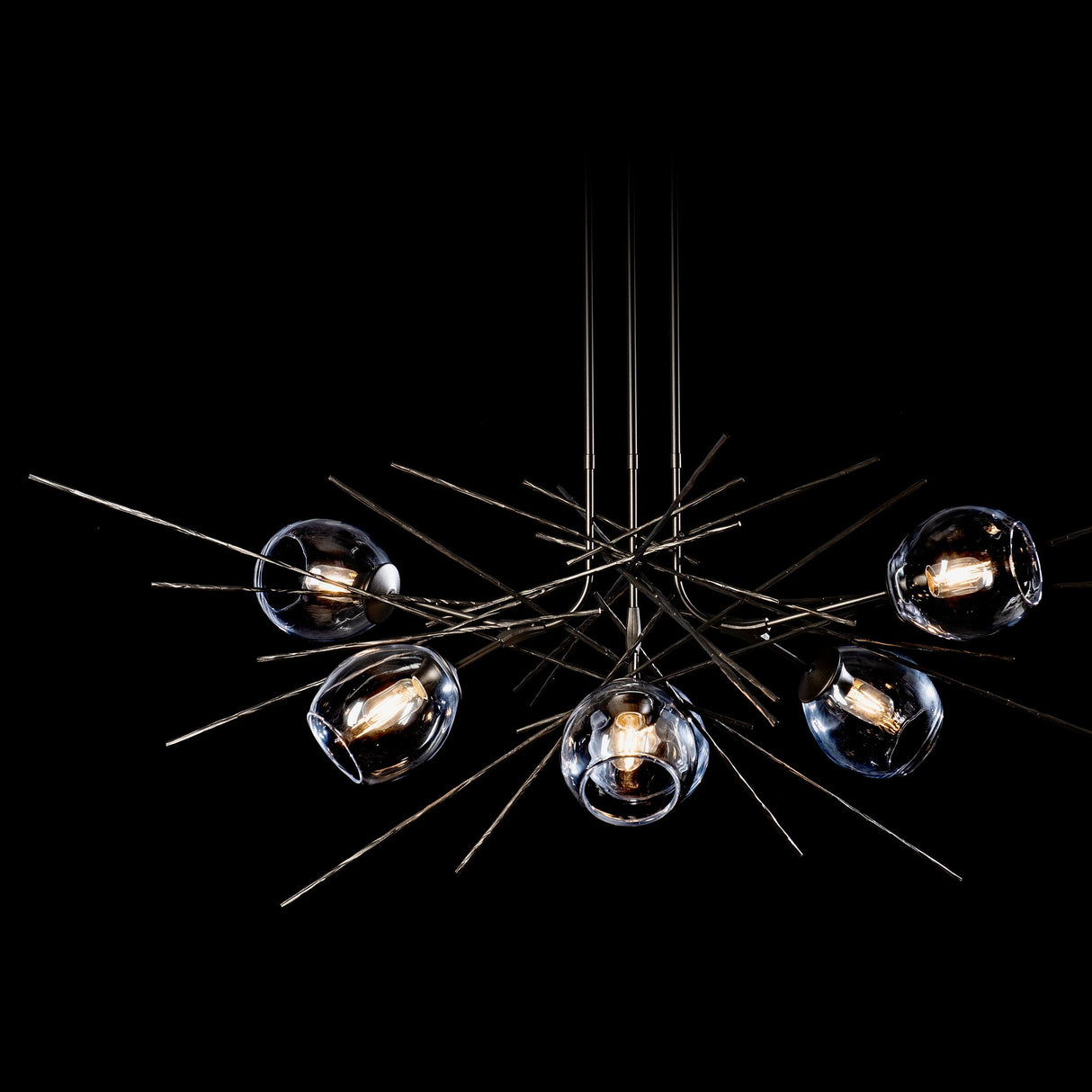 Hubbardton Forge 2018 Oil Rubbed Bronze Clear Glass (ZM) Multi Griffin Pendant