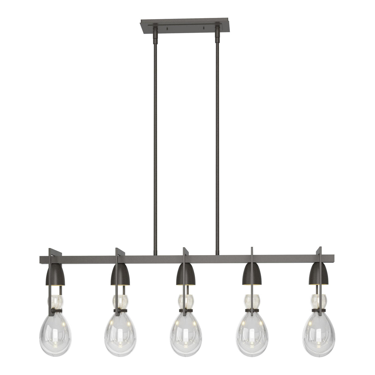 Hubbardton Forge 2018 Dark Smoke Clear Glass (ZM) Multi Apothecary Pendant
