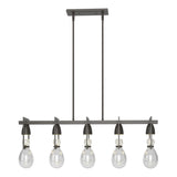 Hubbardton Forge 2018 Dark Smoke Clear Glass (ZM) Multi Apothecary Pendant