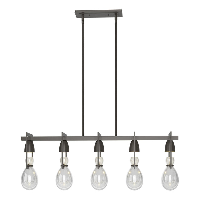 Hubbardton Forge 2018 Dark Smoke Clear Glass (ZM) Multi Apothecary Pendant