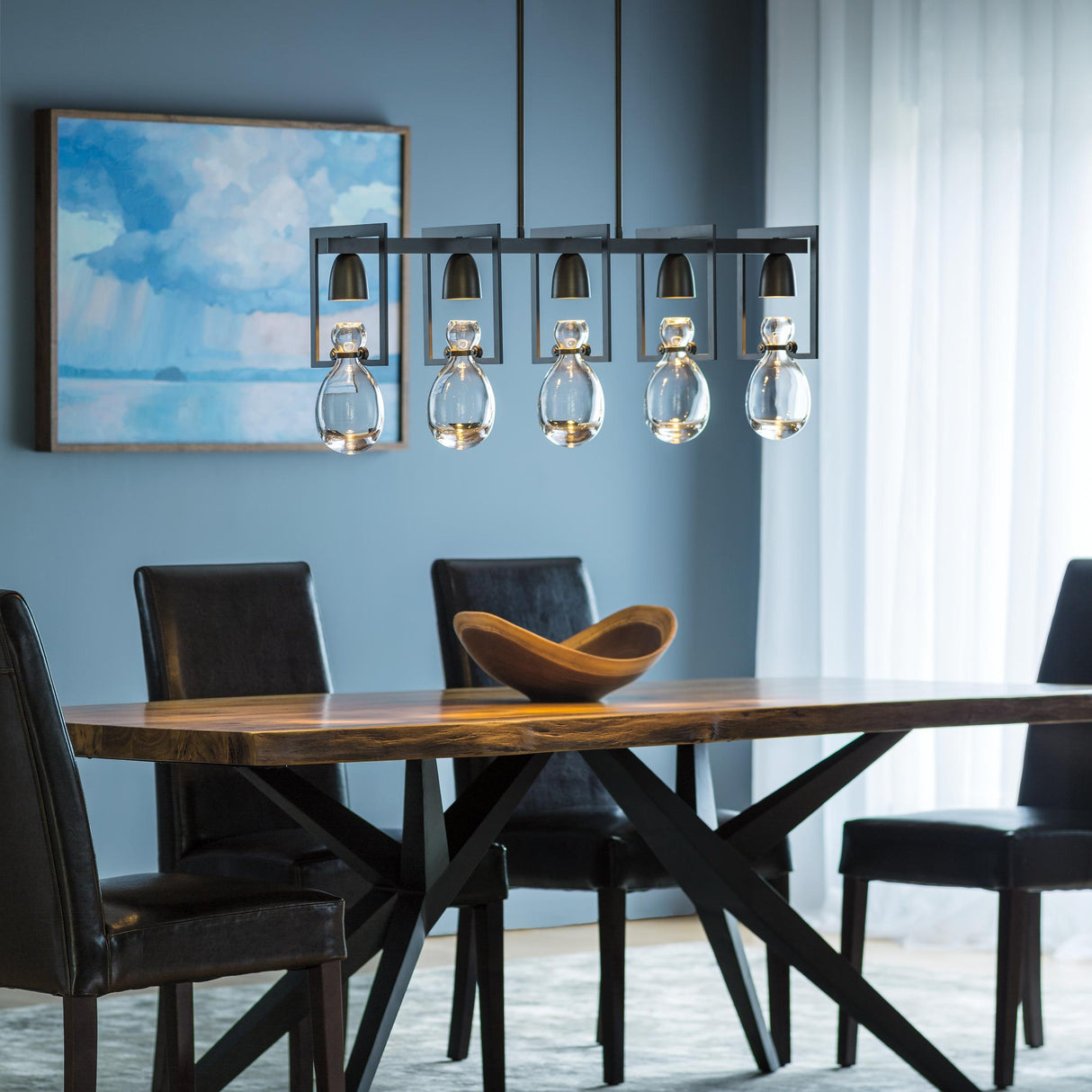 Hubbardton Forge 2018 Dark Smoke Clear Glass (ZM) Multi Apothecary Pendant