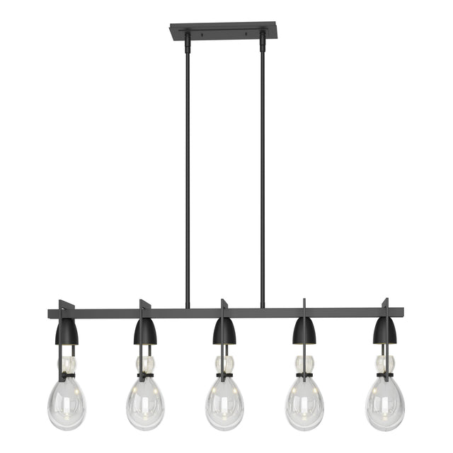 Hubbardton Forge 2018 Black Clear Glass (ZM) Multi Apothecary Pendant