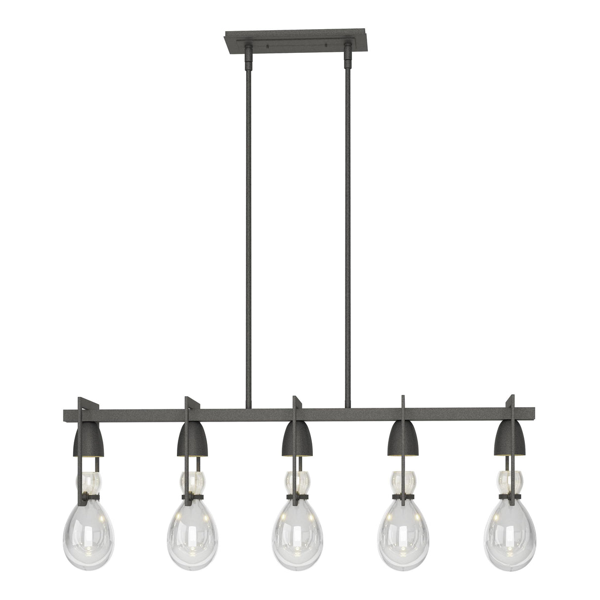 Hubbardton Forge 2018 Natural Iron Clear Glass (ZM) Multi Apothecary Pendant