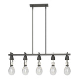 Hubbardton Forge 2018 Natural Iron Clear Glass (ZM) Multi Apothecary Pendant