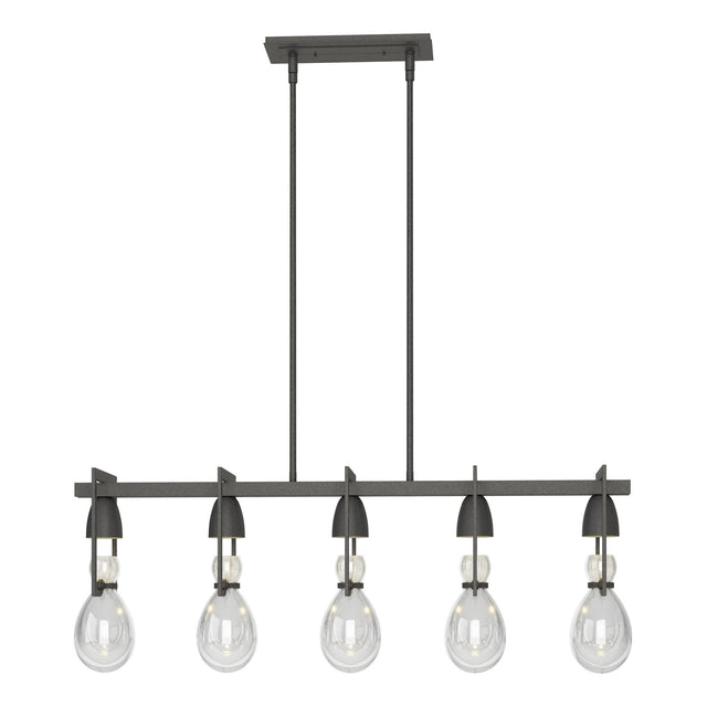 Hubbardton Forge 2018 Natural Iron Clear Glass (ZM) Multi Apothecary Pendant