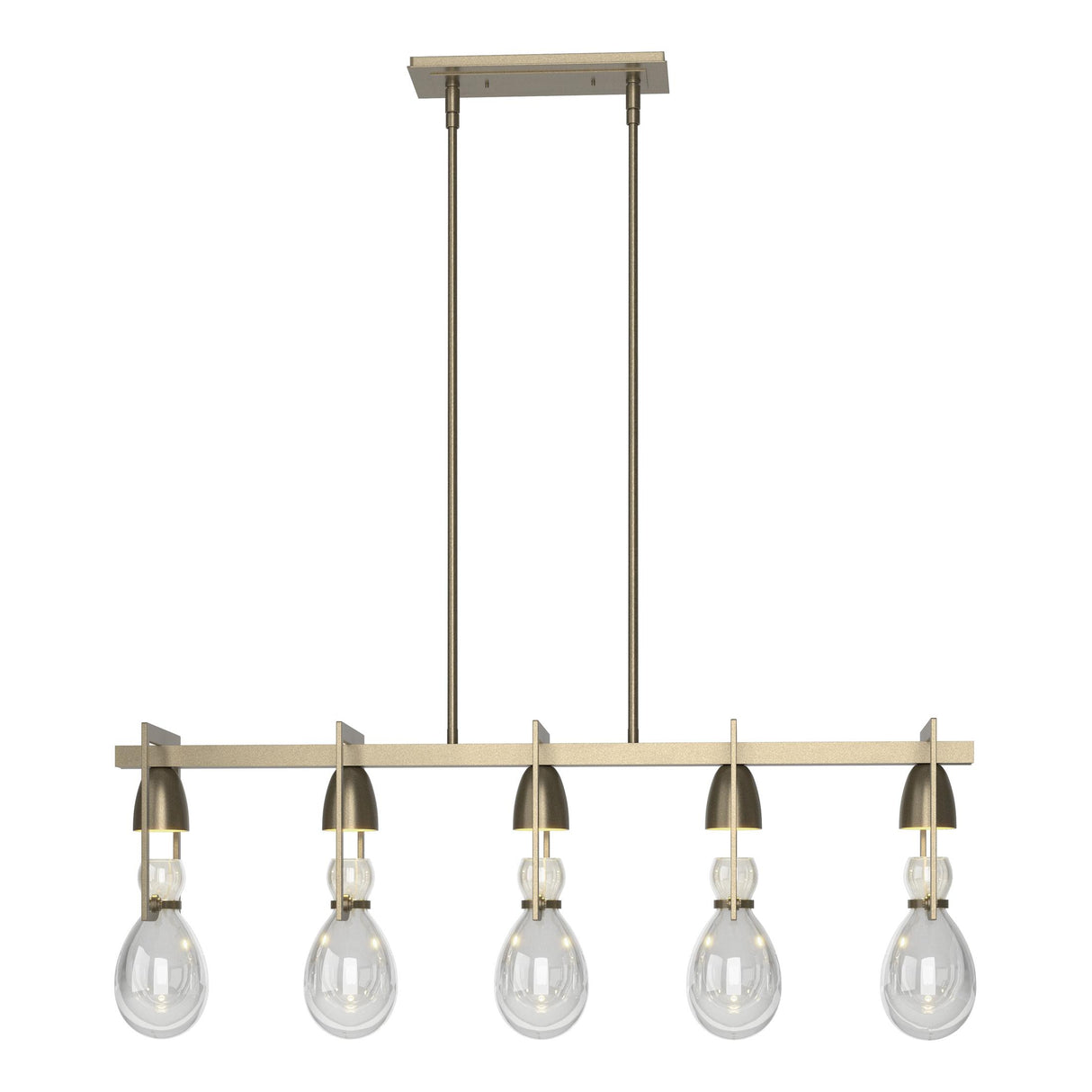 Hubbardton Forge 2018 Soft Gold Clear Glass (ZM) Multi Apothecary Pendant