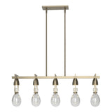 Hubbardton Forge 2018 Soft Gold Clear Glass (ZM) Multi Apothecary Pendant