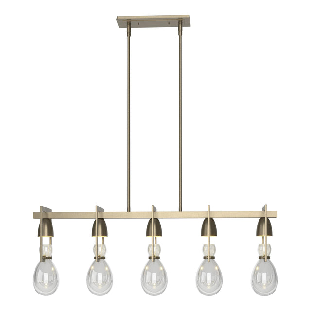 Hubbardton Forge 2018 Soft Gold Clear Glass (ZM) Multi Apothecary Pendant