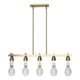 Hubbardton Forge 2018 Modern Brass Clear Glass (ZM) Multi Apothecary Pendant