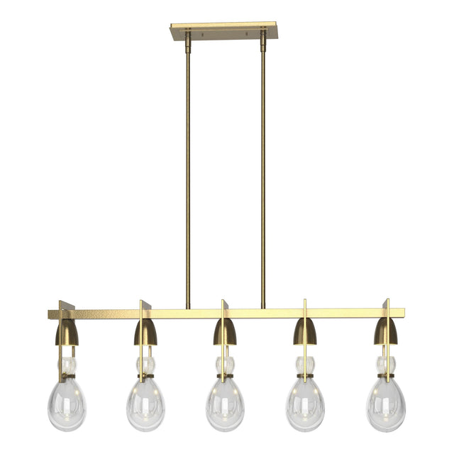 Hubbardton Forge 2018 Modern Brass Clear Glass (ZM) Multi Apothecary Pendant