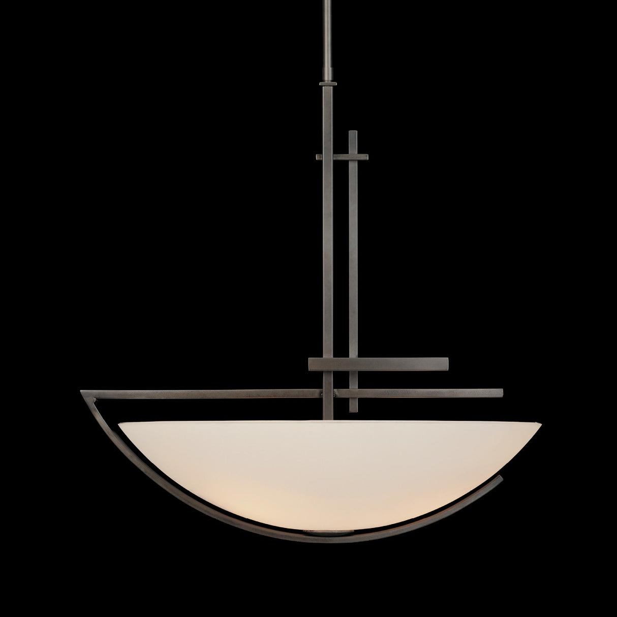 Hubbardton Forge 2003 Dark Smoke Sand Glass (SS) Multi Ondrian Pendant