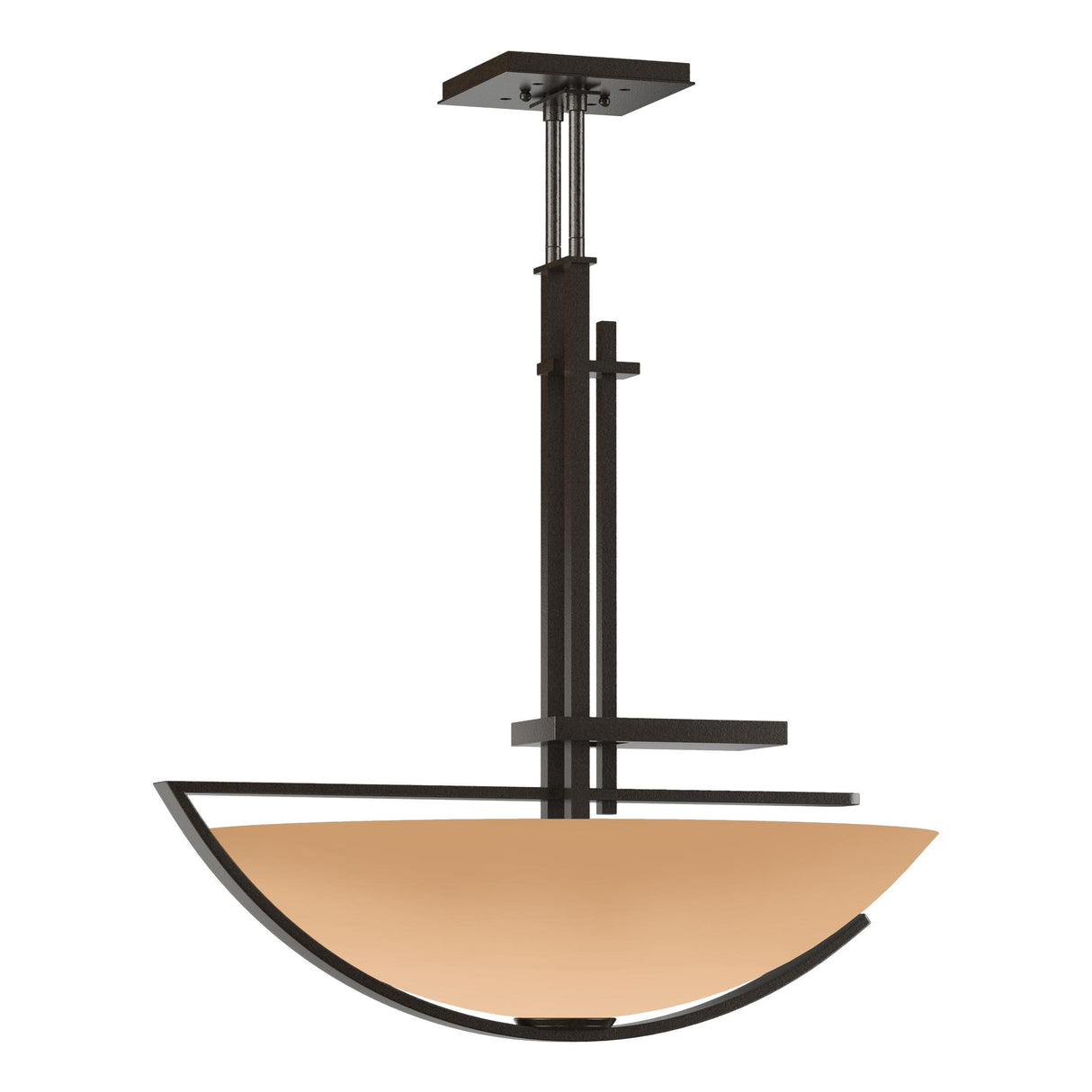 Hubbardton Forge 2003 Oil Rubbed Bronze Sand Glass (SS) Multi Ondrian Pendant