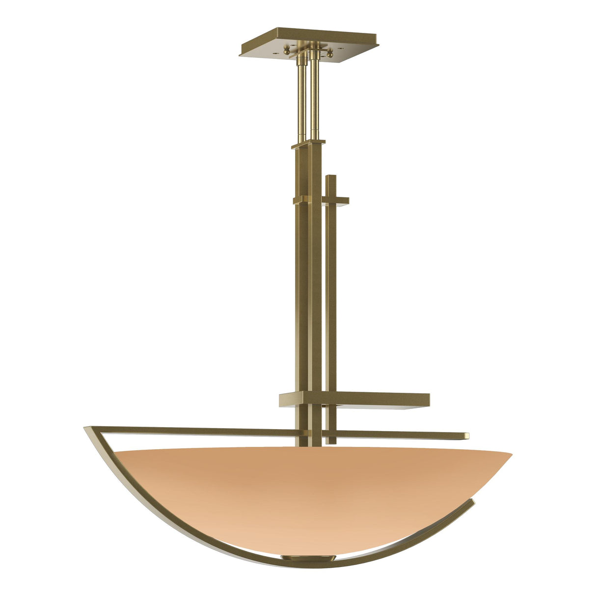Hubbardton Forge 2003 Modern Brass Sand Glass (SS) Multi Ondrian Pendant