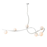 Hubbardton Forge 2023 White Opal Glass (GG) Slide XL 6-Light Pendant
