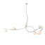 Hubbardton Forge 2023 White Opal Glass (GG) Slide XL 6-Light Pendant