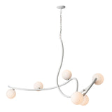 Hubbardton Forge 2023 White Opal Glass (GG) Slide XL 6-Light Pendant