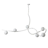 Hubbardton Forge 2023 White Opal Glass (GG) Slide XL 6-Light Pendant