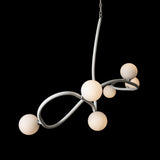 Hubbardton Forge 2023 White Opal Glass (GG) Slide XL 6-Light Pendant