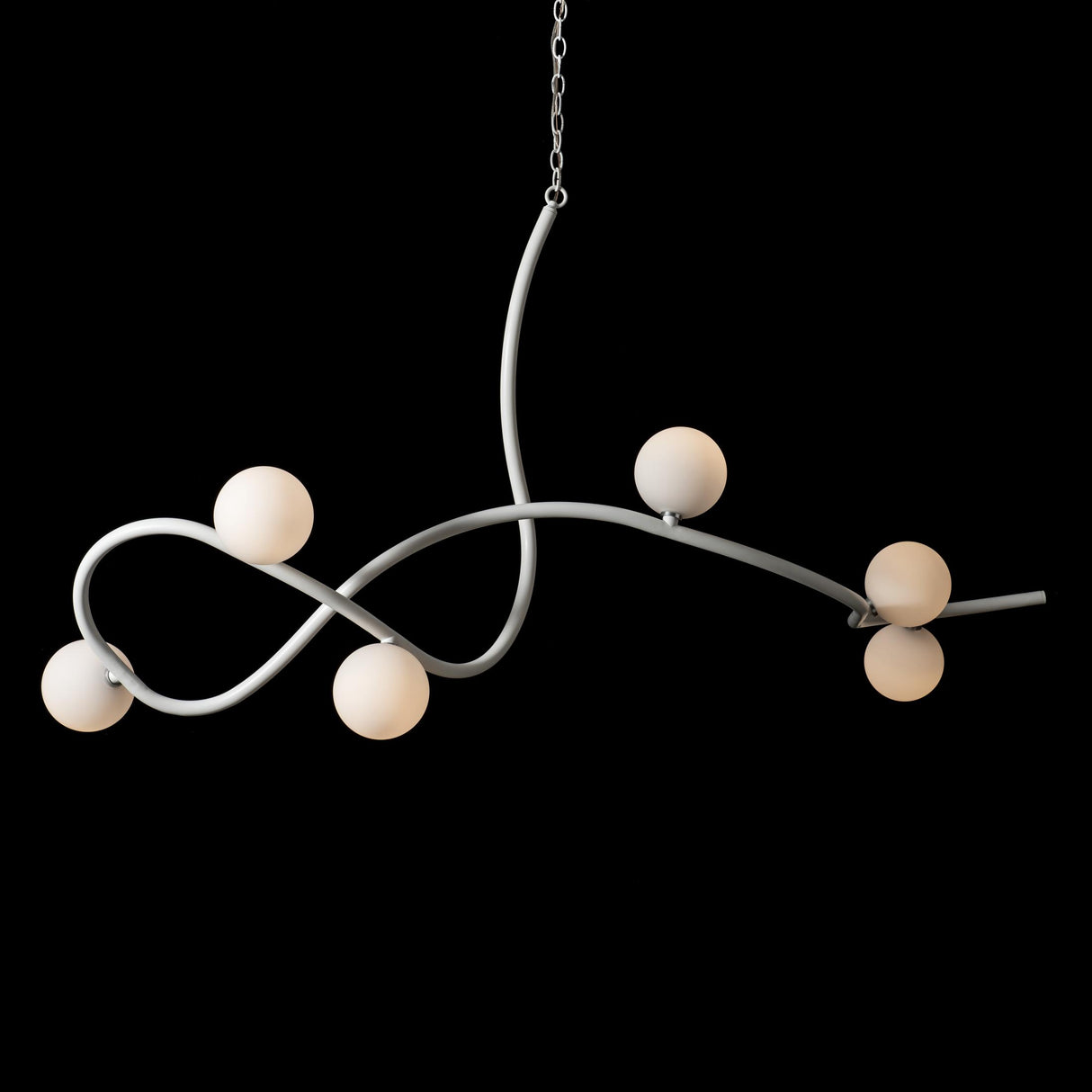 Hubbardton Forge 2023 White Opal Glass (GG) Slide XL 6-Light Pendant