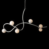Hubbardton Forge 2023 White Opal Glass (GG) Slide XL 6-Light Pendant
