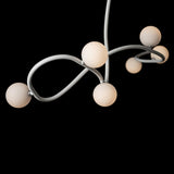 Hubbardton Forge 2023 White Opal Glass (GG) Slide XL 6-Light Pendant