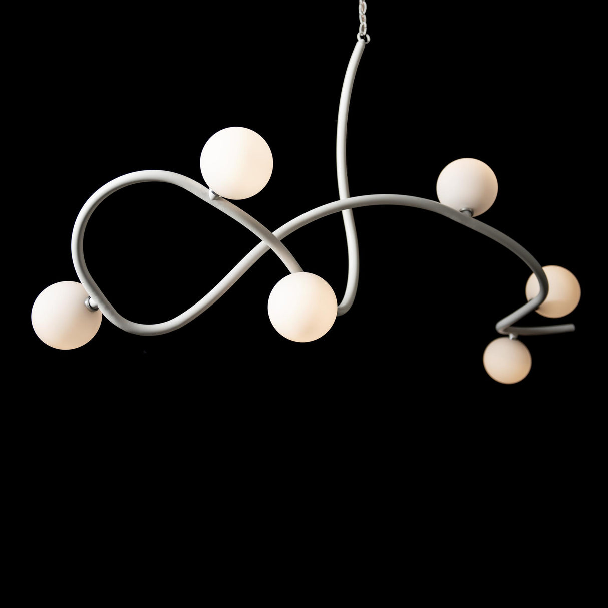Hubbardton Forge 2023 White Opal Glass (GG) Slide XL 6-Light Pendant