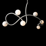 Hubbardton Forge 2023 White Opal Glass (GG) Slide XL 6-Light Pendant
